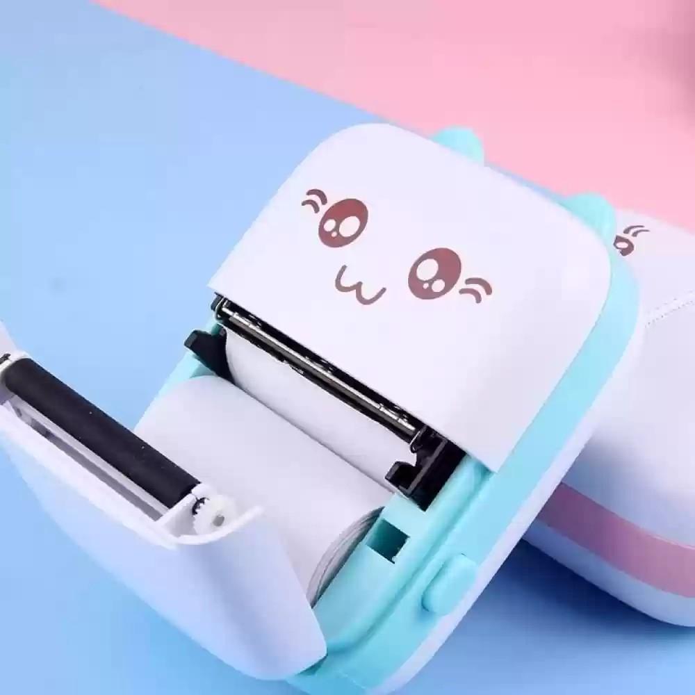 Portable Mini Cat Thermal Printer – Inkless Bluetooth Pocket Photo & Label Printer (USB Rechargeable)